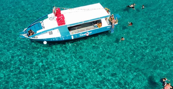 From Tropea: Capo Vaticano boat tour with snorkel & aperitif