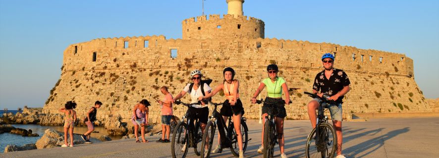 Rhodes Town: Medieval Highlights E-Bike and Sunset Tour