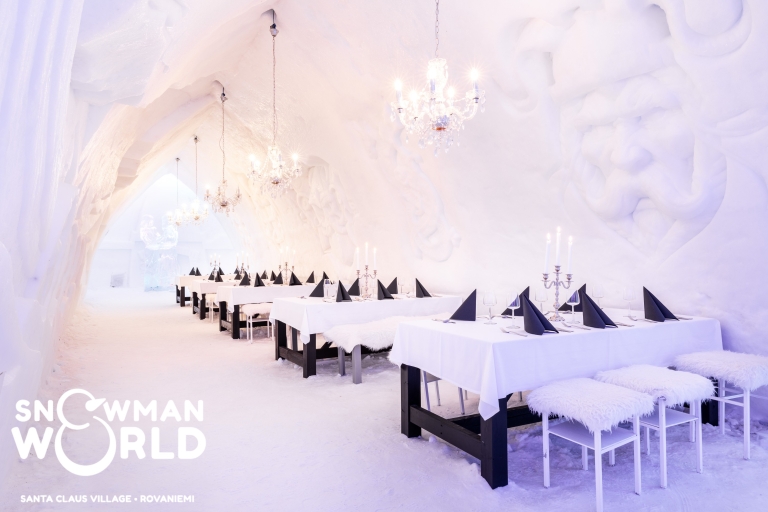 Rovaniemi: tour con cena en el restaurante de nieve