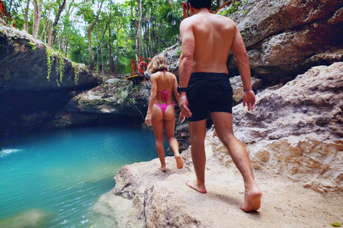 Cancún: Cenotes Day Trip with Ziplining and Paddleboarding