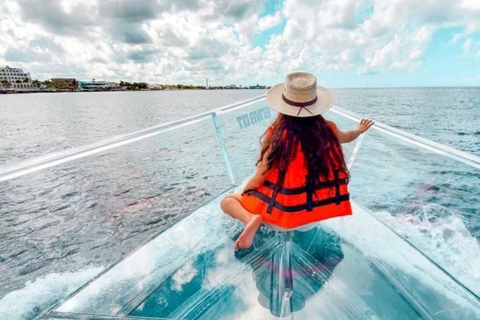 From Cancun: Glass Boat Sightseeing Trip