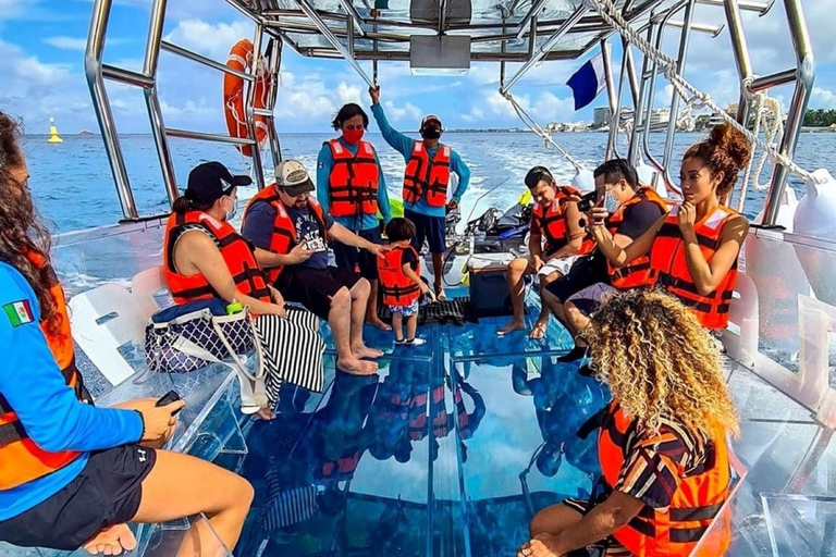 De Cancun: excursion touristique en bateau de verre