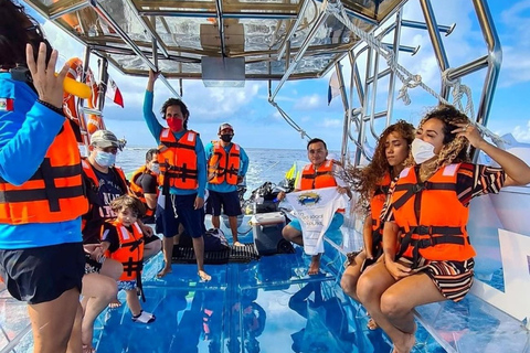 De Cancun: excursion touristique en bateau de verre