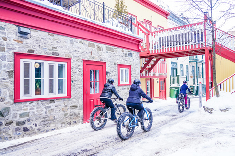 Quebec City: Tour guidato in Fat Bike del Vecchio Québec con bevanda caldaQuebec City: tour guidato in fat bike della vecchia Quebec con bevanda calda