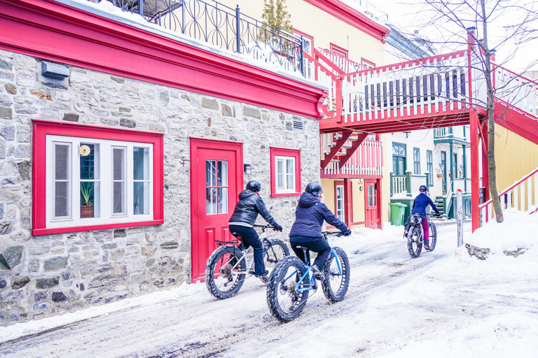 Quebec City: Geführte Fat Bike Tour durch die Altstadt von Quebec mit heißem Getränk