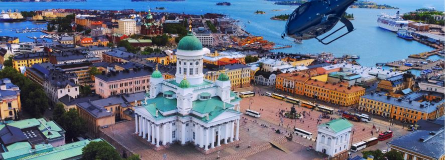 Helsinki: Eco-friendly Helicopter Sightseeing Tour
