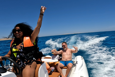 Hurghada: Quad Bike Safari & Speedboat Trip with Lunch Hurghada: Quad Bike Safari and Speedboat Trip with Pickup