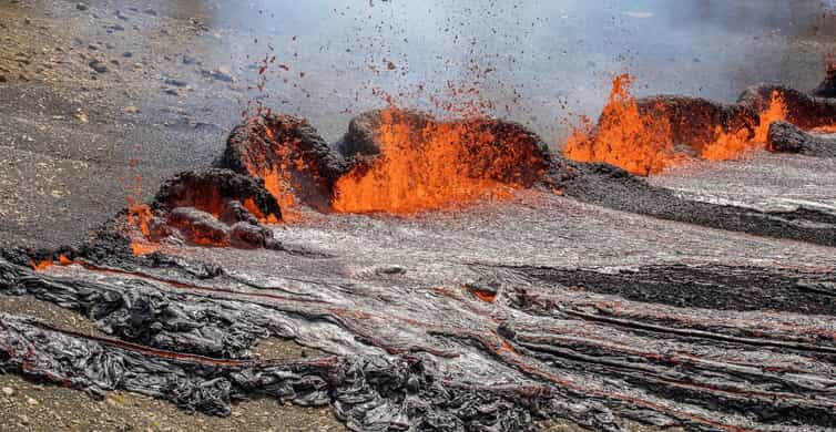 Reykjavík: Active Volcano and Blue Lagoon Tour | GetYourGuide