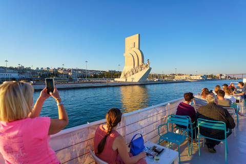 Lisboa: tour al atardecer por el río Tajo con aperitivos y bebidas