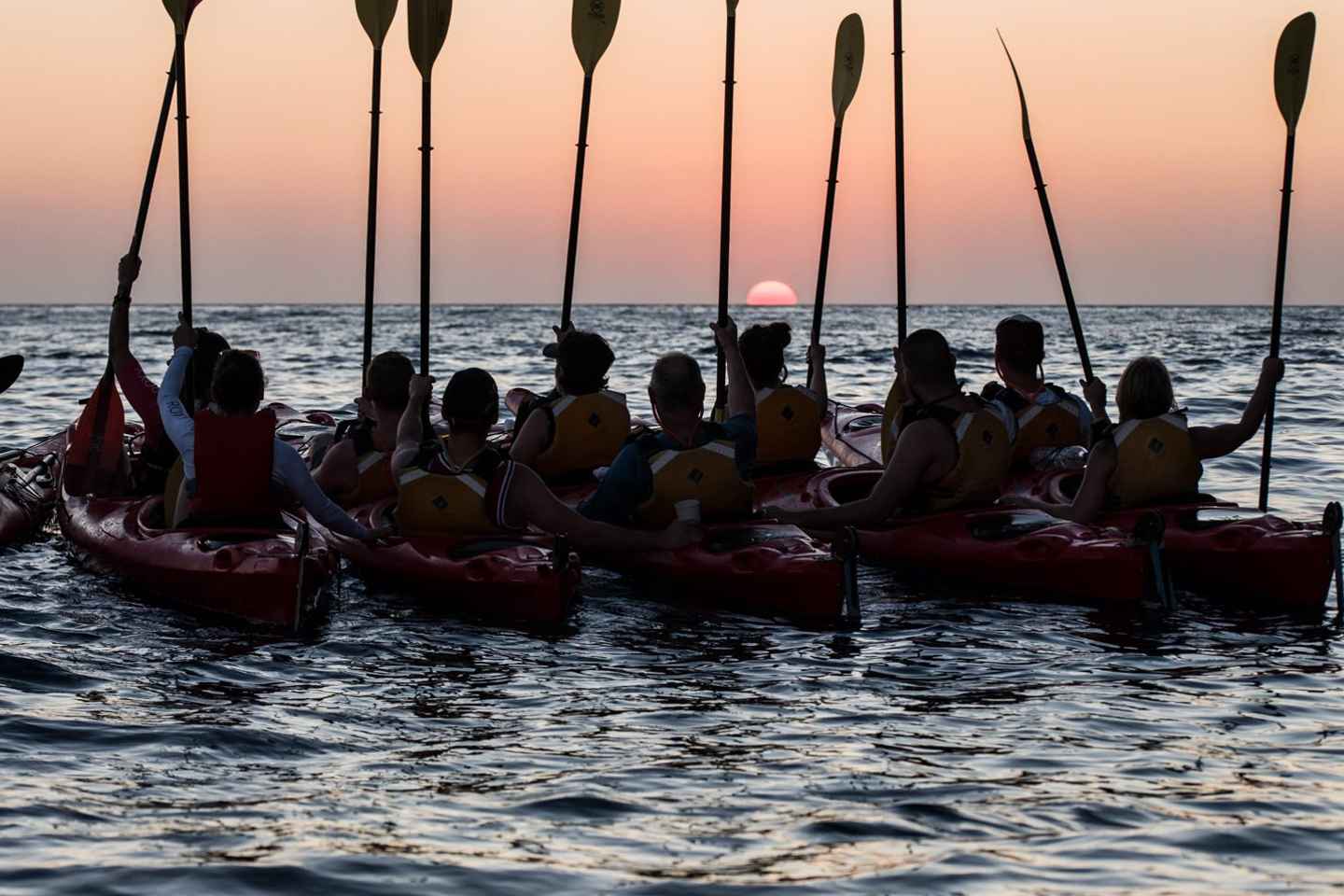 Santorini: Sunset Sea Kayak with Light Dinner - Tour without Pickup