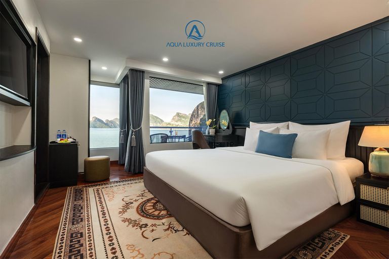 Hanoi: 2-Day Ha Long, Lan Ha 5-Star Cruise w/ Balcony Cabin Bay Light Suite with private balcony and bathtub (1st floor)