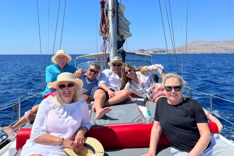 Lindos: Sailboat Cruise with Prosecco & Optional Yoga Class Half-Day Tour for Party Groups