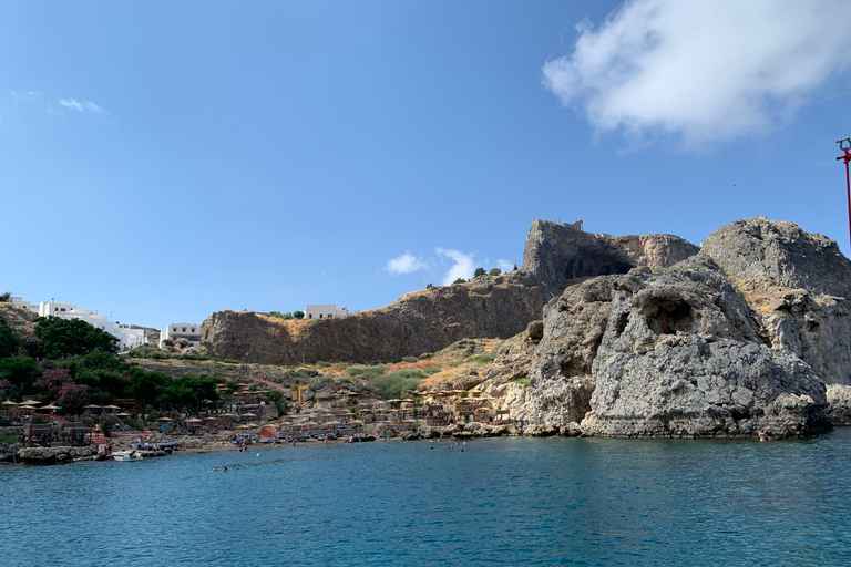 Lindos: Sailboat Cruise with Prosecco & Optional Yoga Class Half-Day Tour for Party Groups