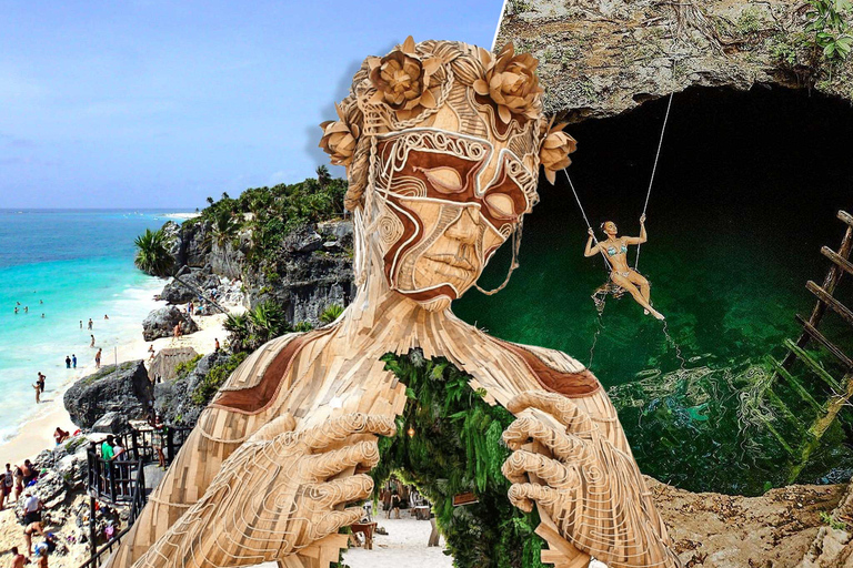 Tulum: Mayan Ruins, Statue Ven a la luz, and 4 Cenotes Tour