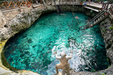 Tulum: Ruínas Maias, Estátua da Luz e 4 CenotesTulum: Excursão Ruínas Maias, Estátua Ven a la Luz e Cenotes