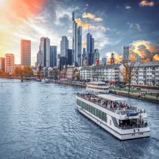 Frankfurt: Private Walking Tour with Relaxing Cruise
