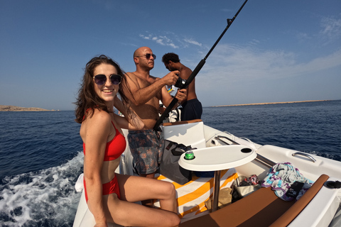 Hurghada: Speedboat Fishing Trip, Trolling & Snorkelling Hurghada: Fishing morning or sunset Trip