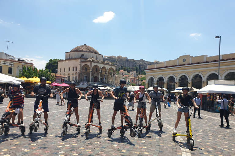 Atens höjdpunkter med elektrisk Trikke-cykelAtens höjdpunkter med elektrisk trikecykel