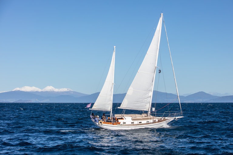 Taupo: crociera in barca a vela di 2,5 ore con incisioni rupestri sul lago TaupoCrociera diurna