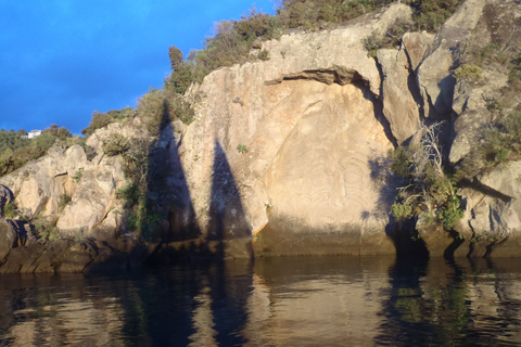 Taupō: Lake Taupo Maori Rock Carving 2,5-timmars seglingskryssningKryssning dagtid