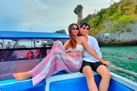 Krabi: Ganztägige Schnorcheltour zu den Sieben Inseln mit AbendessenKreuzfahrt mit dem Schnellboot