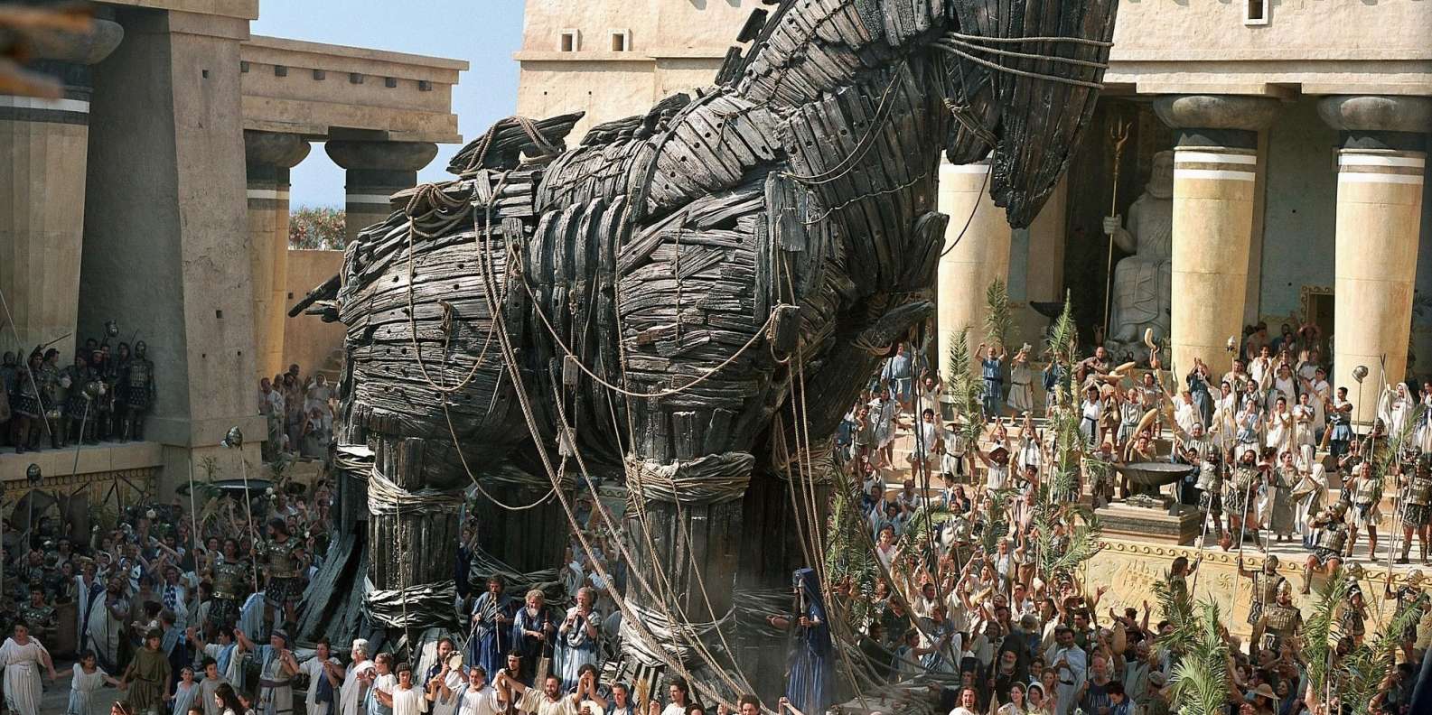 Réplica Do Cavalo De Troia Situada Em Troy, Turquia Imagem
