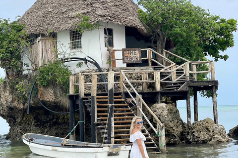 Zanzibar: Restaurangen Rock och besök i en grottaLunch med matlagningslektion