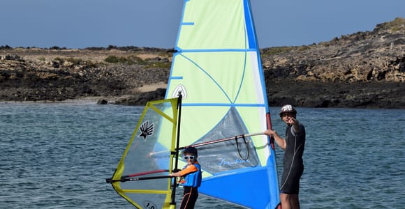 From Corralejo: Small Group Windsurfing Class in El Cotillo