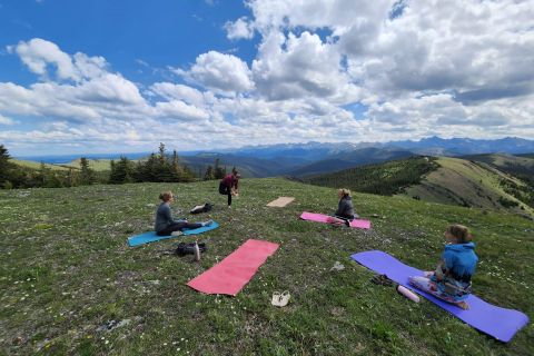 Jasper: Private Helicopter Tour with Mountain Top Yoga