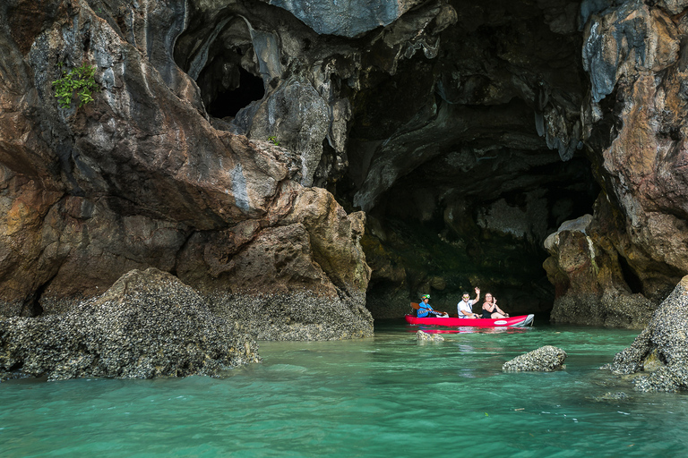 From Phuket: Phanga Nga Bay Boat Day Tour with Lunch Pickup from Patong, Kata, Karon Beach & Kalim Beach