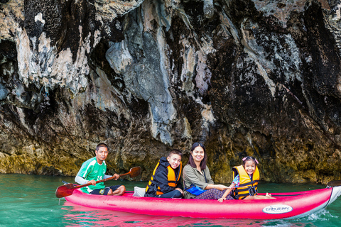 Desde Phuket: tour de un día en barco por la bahía de Phanga Nga con almuerzoRecogida en Patong, Kata, Karon Beach y Kalim Beach