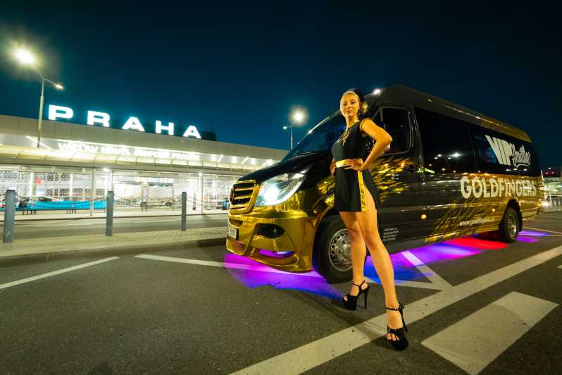 Prague: Private Party Bus City Transfer with Drinks