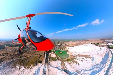 Pamukkale: Gyrocopter Tour Over the Travertines & Hierapolis