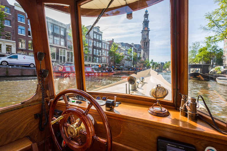 Amsterdam: Classic Boat Cruise with Cheese & Wine Option Central Station Meeting Point with Cheese and Drinks