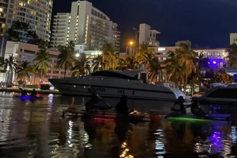 Miami Beach: Clear Kayak Tour or LED Glow Kayak Experience Glow Kayak Tour