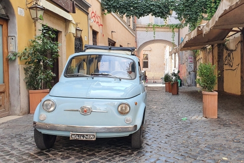 Rome: klassieke Fiat 500-verhuur voor een hele dag