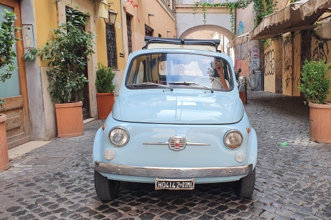 Rome: klassieke Fiat 500-verhuur voor een hele dag