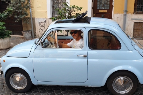 Rome : Location d'une journée complète d'une Fiat 500 classique