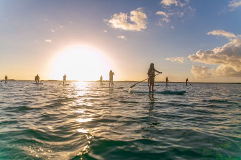 Bacalar: Sunrise Paddleboard Tour z pływającym piknikiem