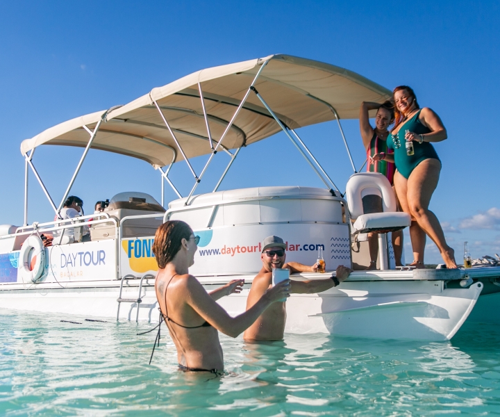 Bacalar : excursion en bateau privé avec boissons et collations
