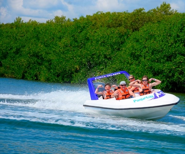 Cancun: Jungle Tour Adventure with Speedboat and Snorkeling