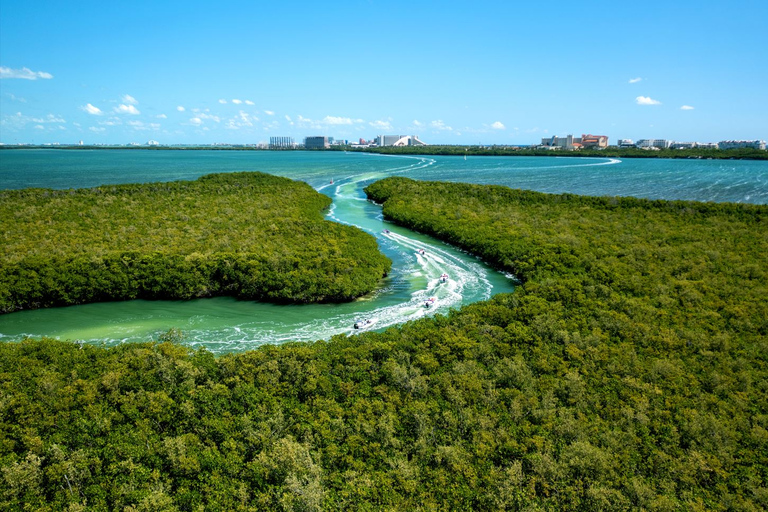 Cancun: Jungle Tour Adventure with Speedboat and Snorkeling Jungle Tour for 1