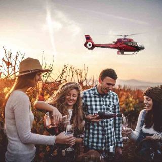 Bodrum: Helicopter Tour to Karnas Vineyards with Wine & Meal