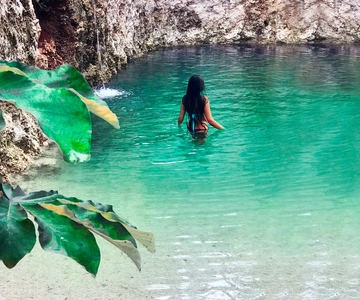 Baignade dans le cénote Kaab Ha avec déjeuner