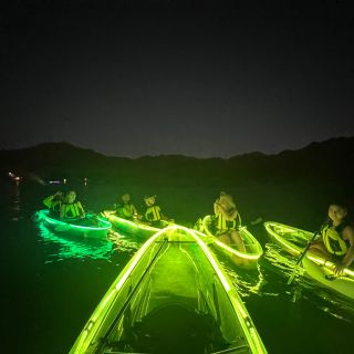 From Las Vegas: Neon Clear Kayak Night Party with Pickup