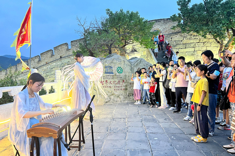 Twilight Glow at Mutianyu Great Wall Evening Bus Tour+Ticket Mutianyu Night Tour Private Car Transfer +Ticket +Cable Car