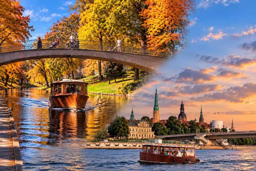 Historische Bootstour durch Riga mit Audioguide und Geschichten vom Kapitän. Foto: GetYourGuide Historische Bootstour durch Riga mit Audioguide und Geschichten vom Kapitän. Foto: GetYourGuide