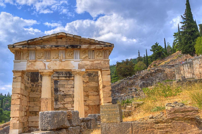 Het orakel van Delphi & de trappen van de heilige Paulus uit het oude Korinthe