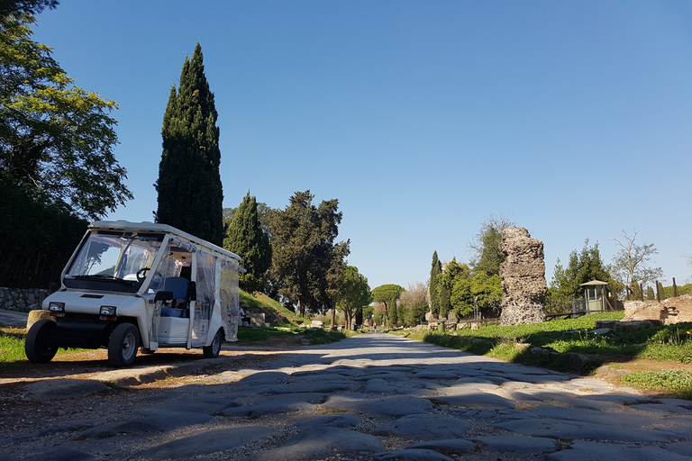 Roma: Via Ápia - Carrinho de golfe fretado com motoristaRoma: Via Ápia - Carrinho de golfe fretado com motorista (2 horas)