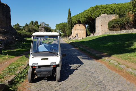 Roma: Via Ápia - Carrinho de golfe fretado com motoristaRoma: Via Ápia - Carrinho de golfe fretado com motorista (2 horas)